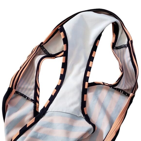 Beach Bump by Motherhood Maternity Navy Stripe Bikini Bottom Size Large - Picture 6 of 11